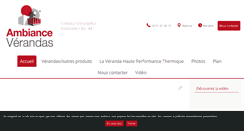 Desktop Screenshot of ambiance-verandas.net
